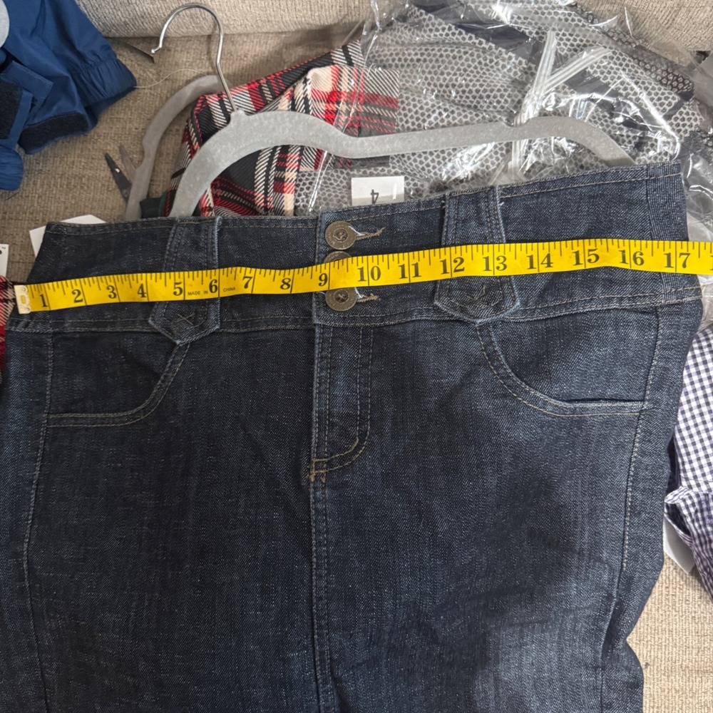 Boom Boom Jeans BBJ Denim Skirt Size L Dark Blue Excellent Y2K High Waist - Picture 5 of 6